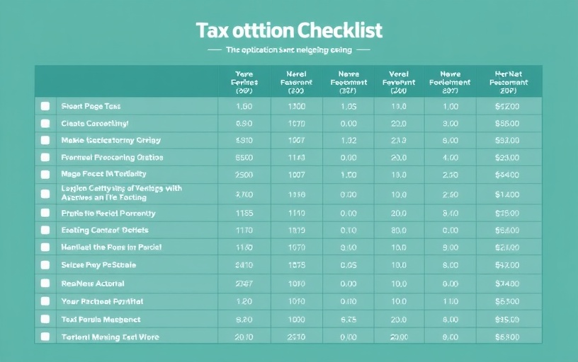 Tax Optimization Checklist